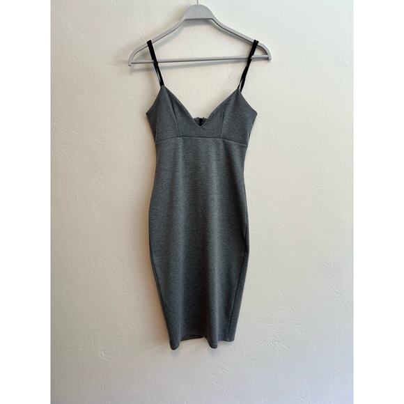 Misguided Gray & Black Bodycon Cocktail Dress From: Nordstrom Size: 6 - Picture 4 of 9
